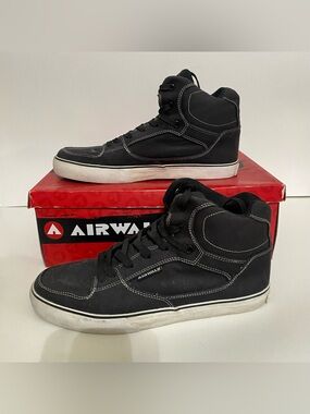 Airwalk Men's Black High-Top Skate Shoes size 9.5